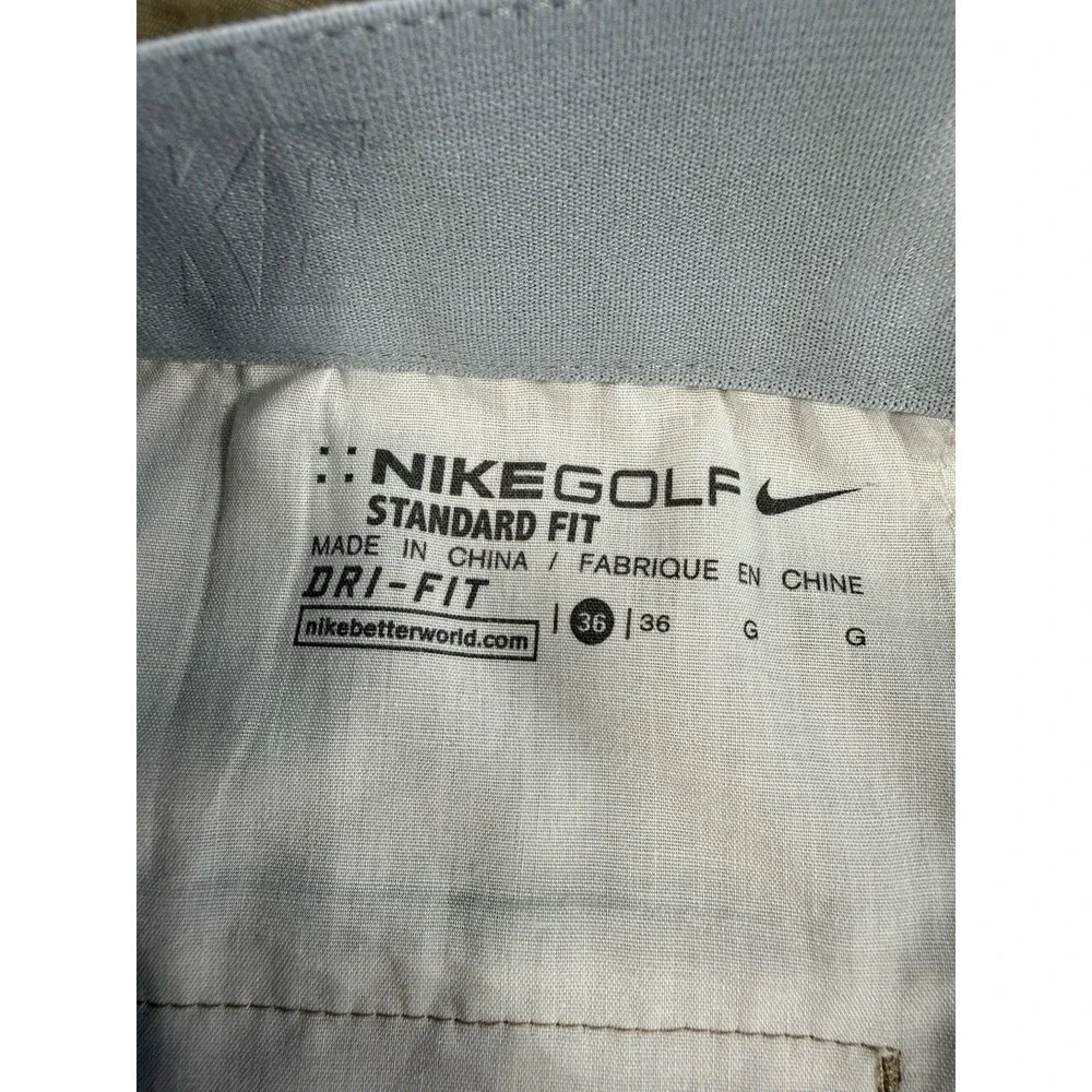 Nike Golf Shorts Men's 38 Beige‎ Dri-Fit Stretch Flat Front Performance